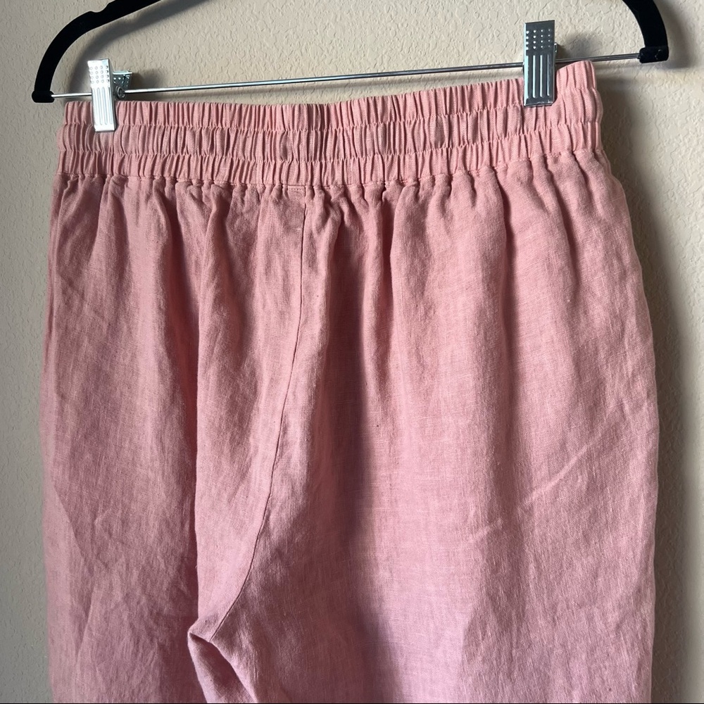 𝅺NWOT Cloth & Stone Blush Pink Linen Long Shorts - Picture 13 of 15